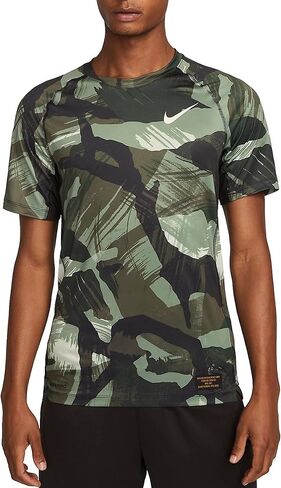 قميص Nike Pro Dri-fit للرجال بأكمام قصيرة ونحيف مموه مقاس X-Large in Saudi Arabia