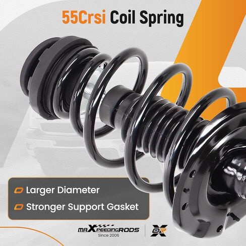 دعامة أمامية من maxpeedingrods لسيارة Chevy Camaro 2013-2015 LT LS 3.6L V6, 172913 172912 دعامة امتصاص الصدمات الكاملة مع مجموعة زنبركية ملفوفة 2 قطعة in Saudi Arabia