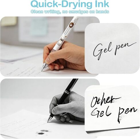 Ponhey 4 Pcs Cute Retractable Pens Cat Gel Pens Cartoon Pen 0.5mm Black Ink Writing Pen Aesthetics Pens Kawaii Pen for Girls Women Boy Office School Pens (Cute Cat) in Saudi Arabia
