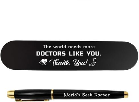 TANWIH Appreciation Gifts for Doctor - World’s Best Doctor Gel Pen Gift Set - Thank You Birthday Graduation Christmas Medical School Gift for Doctors in Saudi Arabia