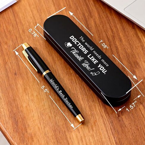 TANWIH Appreciation Gifts for Doctor - World’s Best Doctor Gel Pen Gift Set - Thank You Birthday Graduation Christmas Medical School Gift for Doctors in Saudi Arabia