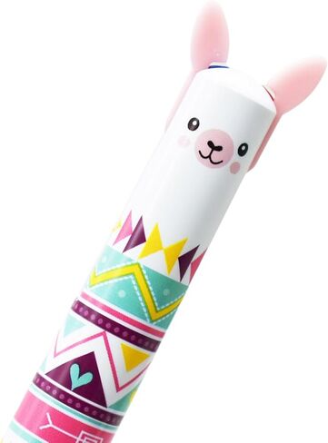 Maydahui 8 Pcs 2-in-1 Multicolor Cute Animal Erasable Pens 2 Color Click Pens Blue Red Ink 8 Styles Tiger Panda Zebra Koala Hippo Giraffe Alpaca Elephant Pen for Office in Saudi Arabia