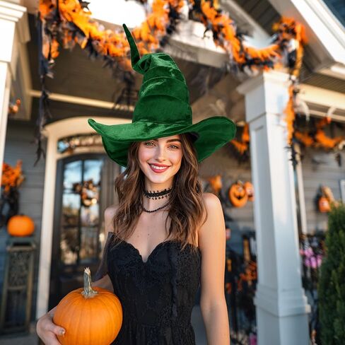 Ibeauti Witch Hat Women Large Ruched Halloween Witch Hat Costume Accessory for Party in Saudi Arabia