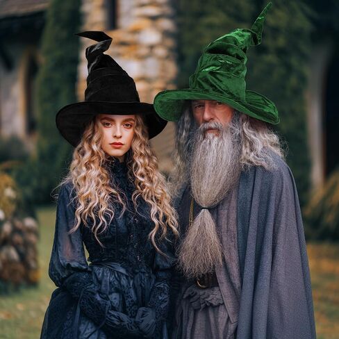 Ibeauti Witch Hat Women Large Ruched Halloween Witch Hat Costume Accessory for Party in Saudi Arabia