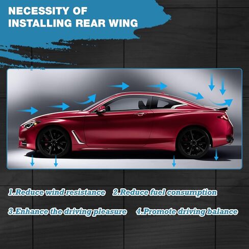 Rear Spoiler fit for Nissan Altima Sedan Advance/S/Sense/SL/SR/SV 2016 2017 2018, for Nissan Altima Sedan Base/Exclusive 2016 2017 Rear Wing Trunk Spoiler Gloss Black in Kuwait