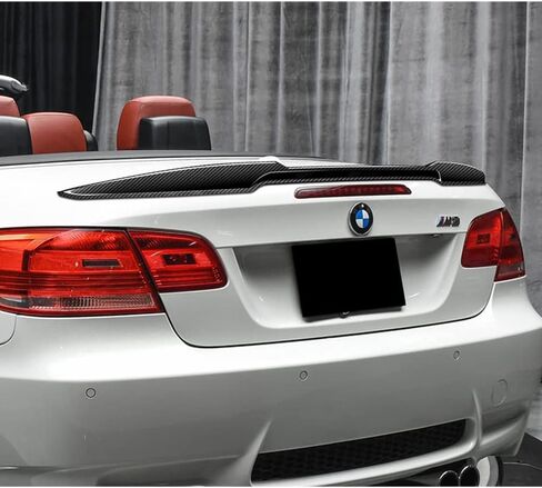 Q1-Tech, Carbon Fiber Lift Gate Trunk Spoiler Wing Compatible with 2007-2013 BMW (E93) 3-Series 325i 328i 335i M3 Convertible, Rear Trunk Lip Spoiler, V-Style in Saudi Arabia