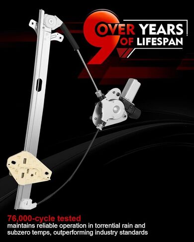 Front Right Passenger Side Power Window Regulator with Motor for:-Honda Accord 2003 2004 2005 2006 2007, 4 Door Sedan, 2 Pins Connector Replace# 72210SDAA02 741-307 741307 in Saudi Arabia