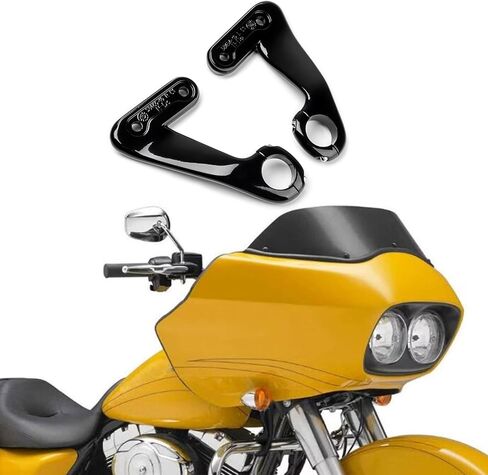 طقم دعامات دعم للدراجات النارية باللون الأسود اللامع لـ 2010-2013 Harley Road Glide CVO Custom FLTRXSE2، FLTRX، FLTR، Ultra FLTRU، CVO FLTRXSE، FLTRX، 58460-10R / 58454-10L in Kuwait