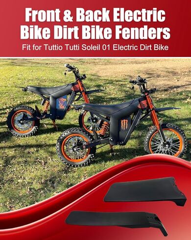 Front and Rear Fenders Fit for Tuttio Tutti Soleil 01 Electric Dirt Bike Black E-Bike Mudguard Splash Mud Guard in Kuwait