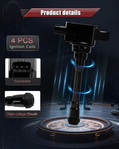 OKLPF Ignition Coil Pack UF708 with Iridium Platinum Spark Plugs -4-Piece Set, Compatible with 2013 2014 2015 2016 2017 2018 2019 Nissan NV200 2.0L L4 Nissan Sentra 1.8L L4. in Kuwait