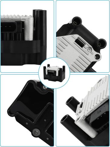 1PC UF277 Ignition Coil Pack & 4PCS Iridium Spark Plugs (2.0L Only) For Volkswagen/VW Beetle 1998-2001 Golf 1999-2001 Jetta 1999-2001 2011-2015, Replace # GN10018 032905106A 032905106E 5C1314 in Saudi Arabia