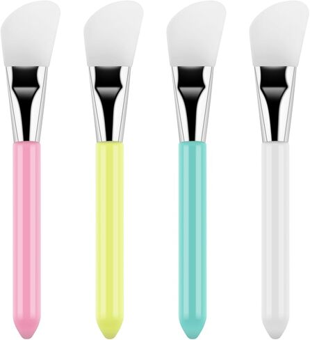 4 Pcs Silicone Craft Brush, Spatula Mixed Media Brushes; Reusable Resin Epoxy Brushes Set Spreading Toolfor DIY Painting Mixing & Spreading to Glitter TumblersArt Blending Tool (4 Color) in Saudi Arabia