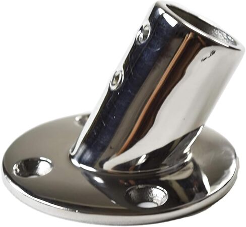 MARINE CITY Heavy Duty 316 Grade Stainless Steel Marine Grade Casting Boat Hand Railing Fittings 7/8 Inches Round Base 45 Degree Tube Base for Marines – Boats – Ships – Yachts (Pack of 1) in Saudi Arabia