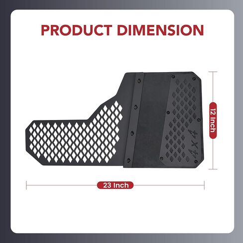 Mud Flaps for Pickup Trucks Heavy-Duty Accessories, Splash Guard, Fender Slush Guard for SUVs Vans, Universal All Weather Guardabarros para Auto Front & Rear, Impact-Resistant, 4PCS (Black) in Saudi Arabia