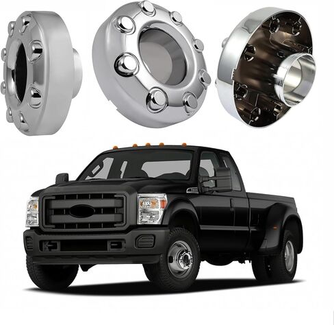 قطعتان من غطاء مركز العجلات الأمامية متوافق مع 2005-2018 Ford F-350، مفتوح بشكل مزدوج 4x4، بديل لـ 5C3Z1130TA (قطعتان) in Saudi Arabia