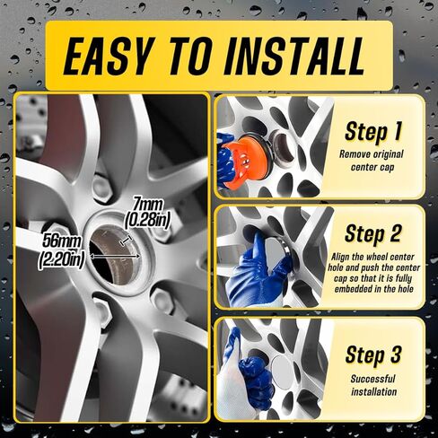 4Pcs Wheel Center Caps for Camry Avalon RAV4 Wheel Rim Outer 62.2 mm(2.45 in) Inner 56 mm(2.2 in) Silver Hub Caps, Replacement PT280-03200-02 42603-YY340 42603-YY380 in Kuwait