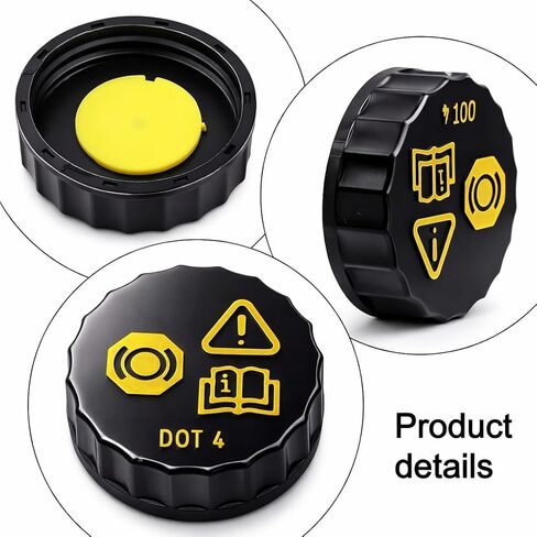 غطاء زجاجة خزان سائل الفرامل 6M512162AA 0335561779j 1831528 متوافق مع Ford S-Max Galaxy Transit Fiesta Focus Kuga Mondeo C-Max MK1 2003-2010 (C214) لـ MK2 2010–on(C344) in Kuwait