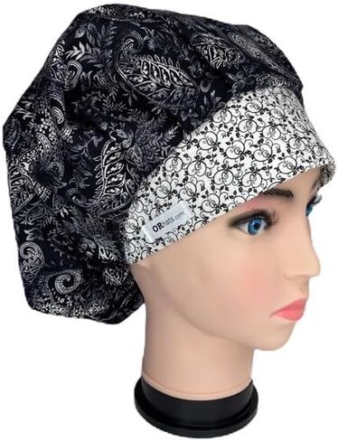 Bouffant Scrub Cap Deep Nights Scrub Hat OR Hats Womens Scrub Caps in Kuwait
