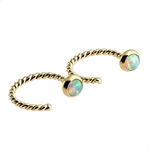 Half Huggie Gold Hoop Earrings for Girls Women Tiny Cartilage Birthstone Stud Piercing Earring Hypoallergenic Earring Screw Back Dainty Hug Hoops in Saudi Arabia