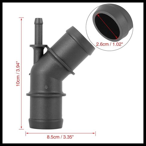 New Radiator Coolant Hose Connector 1J0121087B for VW Golf Jetta Passat Beetle EOS Durable Material in Saudi Arabia