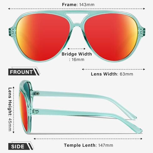 KUGUAOK Polarized Aviator Sunglasses for Women Sporty Style Running Sun Glasses Tangle Free Frame Vintage Trendy Shades in Saudi Arabia