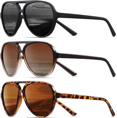 KUGUAOK Polarized Aviator Sunglasses for Women Sporty Style Running Sun Glasses Tangle Free Frame Vintage Trendy Shades in Saudi Arabia