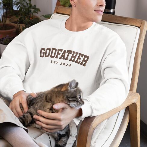 GodLover Personalized Embroidered Godmother & Godfather Hoodies Sweatshirt with Kids Name on Sleeve, Godparent Gifts, Godmother Proposal Gift, Will You Be My Godmother in Kuwait