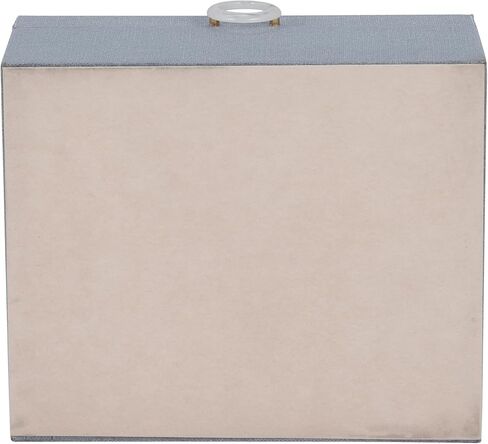 Sagebrook Home Set of 2 Decorative Storage Boxes with Lids - Fabric Covered MDF & Wood, Acrylic Handles - Home & Office Organizer - 9" & 7" Blue in Kuwait