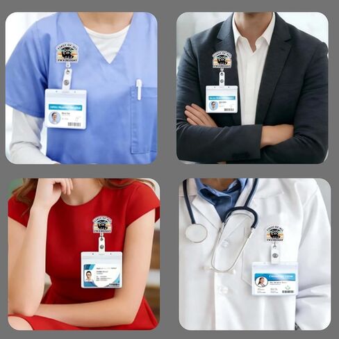 First of All I'm a Delight Funny Raccoon Nurse Badge Reel, Pediatric ID Badge Holder Retractable Clip, Cute Nurse Gifts for RN LPN MA CNA BSN Nursing Student Doctor Social Workers in Saudi Arabia