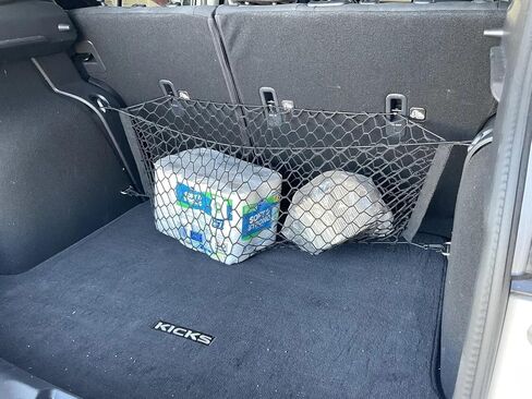Trunk Organizer Cargo Net for Nissan Kicks 2017–2024 – Envelope Style Cargo Net for SUV – Premium Mesh Elastic Car Trunk Organizer Vehicle Carrier Storage – Compatible with Kicks in Saudi Arabia
