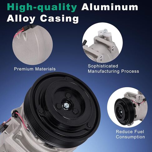 92600-JM01B Air Conditioning AC Compressor with Clutch Compatible with Nissan Rogue 2008-2015 2.5L Replaces# 92600-JM01C,92600-JM01E,92610-JM01A, CO-11200C, 98490, 97490. Air Conditioning Compressor in Kuwait