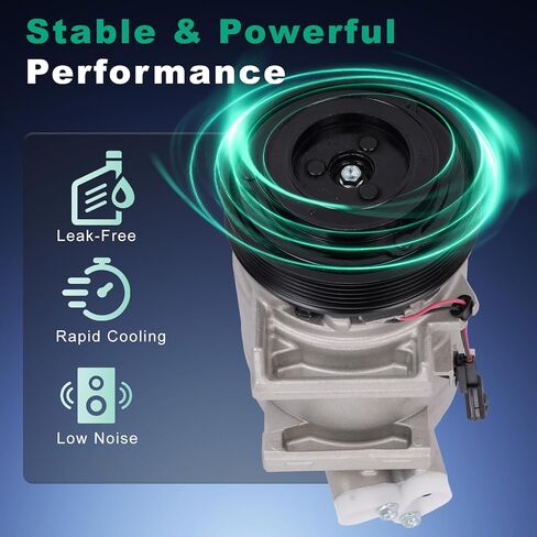 92600-JM01B Air Conditioning AC Compressor with Clutch Compatible with Nissan Rogue 2008-2015 2.5L Replaces# 92600-JM01C,92600-JM01E,92610-JM01A, CO-11200C, 98490, 97490. Air Conditioning Compressor in Kuwait