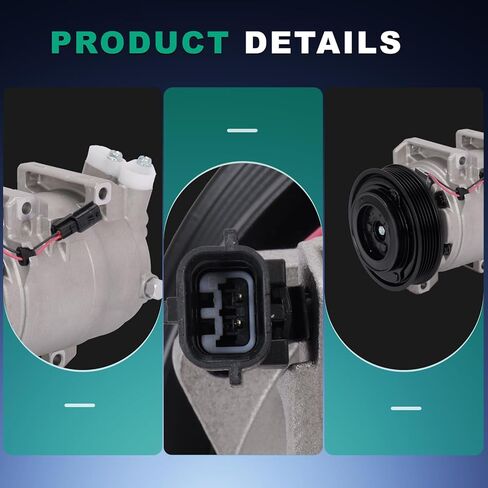 92600-JM01B Air Conditioning AC Compressor with Clutch Compatible with Nissan Rogue 2008-2015 2.5L Replaces# 92600-JM01C,92600-JM01E,92610-JM01A, CO-11200C, 98490, 97490. Air Conditioning Compressor in Kuwait