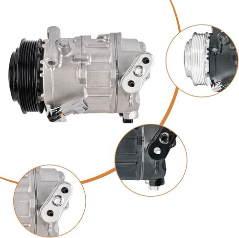 68103197AB A/C Compressor Air Conditioner w/Clutch Compatible with Jeep Cherokee Chrysler 200 2014-2021 Replaces 68103197AC 68103197AA in Kuwait