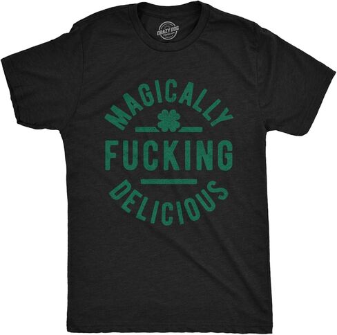 Mens Funny St Patricks Day Shirt – Magically Delicious Irish Tee – Lucky Shamrock Graphic Party Outfit in Saudi Arabia