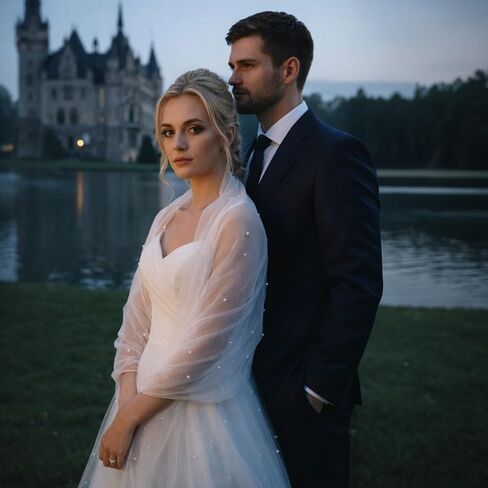 Pearl Bridal Shawl Bridal Cloak Sheer Tulle Capes and Wraps for Evening Dress Wedding Party Pearls Wedding Cape for Women Girls in Kuwait