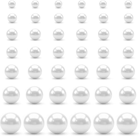 24 Pairs Pearl Studs Earrings For Women, Large Round Ball Pearls Stud Earrings, 5 Mixed Sizes Pearl Earring Set For Birthday Bridal Wedding Christmas Jewelry in Saudi Arabia