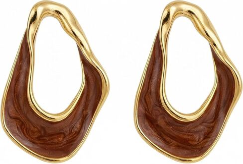 Earrings for Women New Vintage Irregular Pearlescent Stud Earrings Hypoallergenic Elegant Earrings Ideal Jewelry Gift for Women in Saudi Arabia