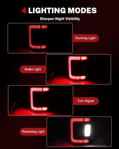LED Tail Lights Compatible with J-e-e-p JL Wrangler 2018-2022, [Full LED] Driver & Passenger Side, Taillights Rear Lamp Assembly, Red Lens in Saudi Arabia