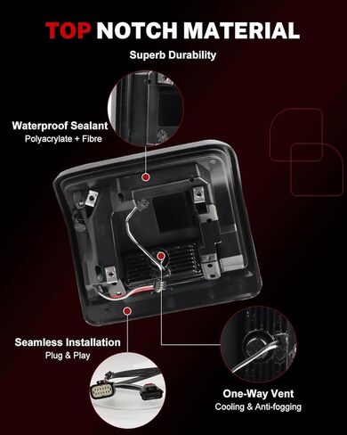 LED Tail Lights Compatible with J-e-e-p JL Wrangler 2018-2022, [Full LED] Driver & Passenger Side, Taillights Rear Lamp Assembly, Red Lens in Saudi Arabia