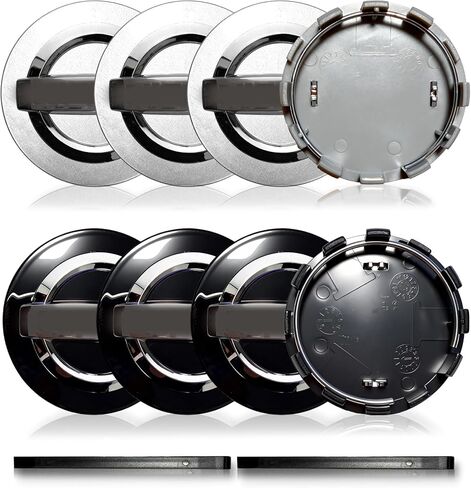 5 عبوات من أغطية مركز العجلات مقاس 60 مم/2.36 بوصة متوافقة مع Altima Rogue Murano Maxiam Kicks Frontier Sentra- أغطية مركزية لمحور العجلات ABS سوداء مع أدوات نقب in Kuwait