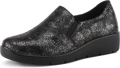 Flexus Spring Step Pellegrini Women's Loafer - Embossed Clogs Platform Loafers for Women - Stretchable Casual Slip On Shoes in Kuwait