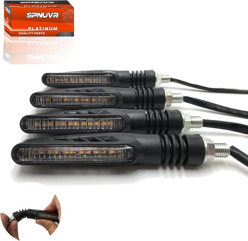 Universal 4PCS 12 leds Motorcycle signal light Amber Color Indicator Arrow Blinker Lamps Compatible with Kawasaki Honda Yamaha Suzuki in Kuwait