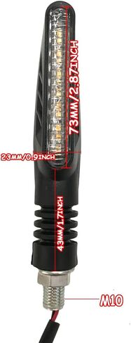 Universal 4PCS 12 leds Motorcycle signal light Amber Color Indicator Arrow Blinker Lamps Compatible with Kawasaki Honda Yamaha Suzuki in Kuwait