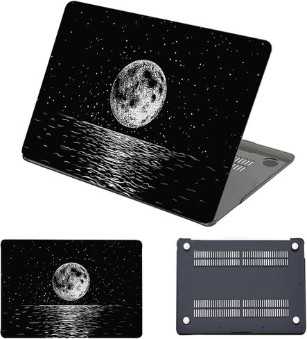 Compatible with MacBook Air M4 M3 M2 13 inch Case 2025 2024 2023 2022 Version A3240 A3113 A2681,Unique Pattern Plastic Hard Shell for MacBook Air 13.6 Case,Bright Moon in Kuwait