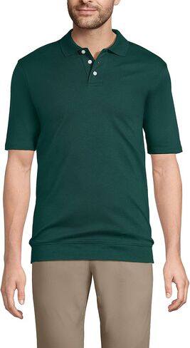 Lands' End School Uniform Men's Short Sleeve Banded Bottom Polo Shirt in Saudi Arabia
