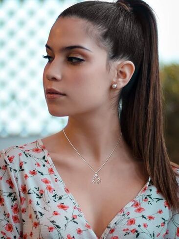 قلادة ألف بيت من باولا نجمة داود - قلادة قلب من الفضة الإسترلينية - هدية مجوهرات يهودية للنساء in Kuwait