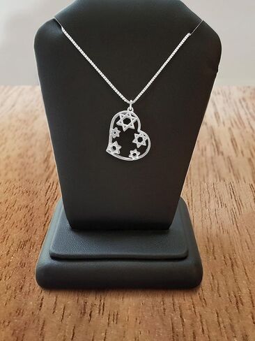 قلادة ألف بيت من باولا نجمة داود - قلادة قلب من الفضة الإسترلينية - هدية مجوهرات يهودية للنساء in Kuwait