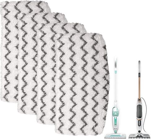 4 Pack Shark Steam Mop S1000 S1000A S1000C S1000WM S1001C Pads Set Washable Replacement Microfiber Mop Pads… in Kuwait