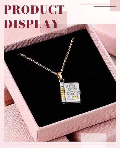 Chapter Book Necklace for Granddaughter, The Most Beautiful Adjustable Treasured Gift from Grandma (Silver Gold) in Kuwait